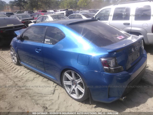 JTKJF5C70E3069908 - 2014 TOYOTA SCION TC BLUE photo 3