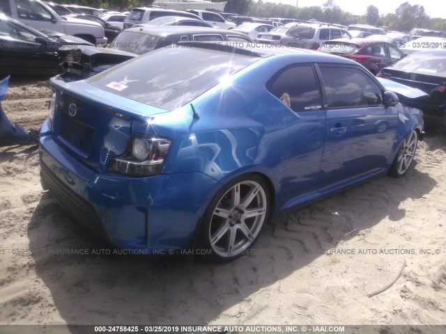 JTKJF5C70E3069908 - 2014 TOYOTA SCION TC BLUE photo 4