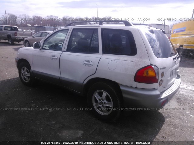 KM8SB12B42U156346 - 2002 HYUNDAI SANTA FE GL WHITE photo 3