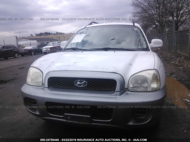 KM8SB12B42U156346 - 2002 HYUNDAI SANTA FE GL WHITE photo 6