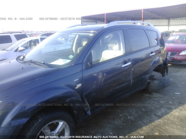 JA4MT41X28Z012485 - 2008 MITSUBISHI OUTLANDER XLS BLUE photo 6