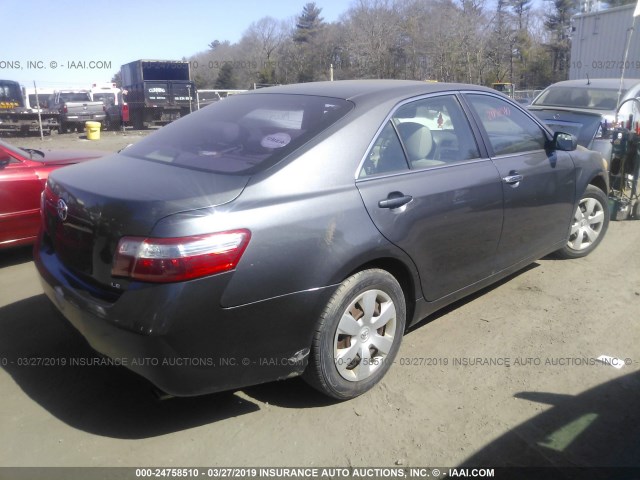 4T4BE46K78R021086 - 2008 TOYOTA CAMRY CE/LE/XLE/SE GRAY photo 4