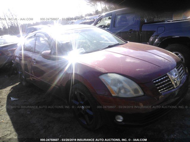 1N4BA41E96C805807 - 2006 NISSAN MAXIMA SE/SL RED photo 1