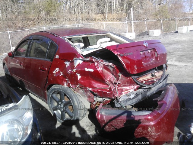 1N4BA41E96C805807 - 2006 NISSAN MAXIMA SE/SL RED photo 3