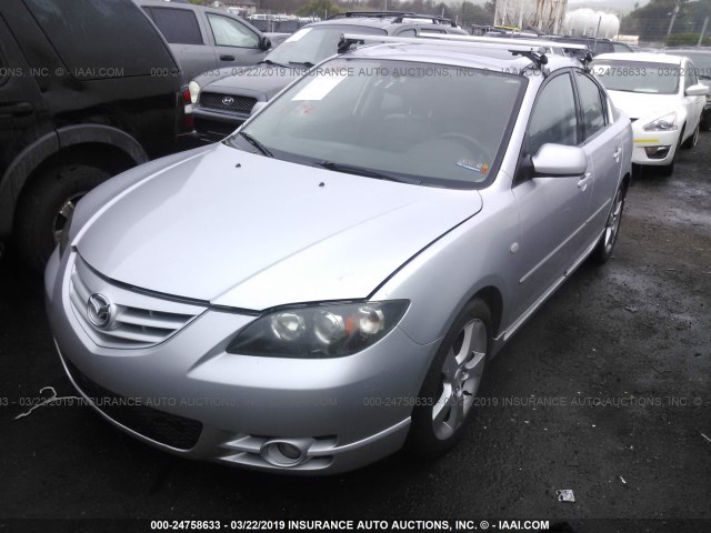 JM1BK123741112066 - 2004 MAZDA 3 S SILVER photo 2