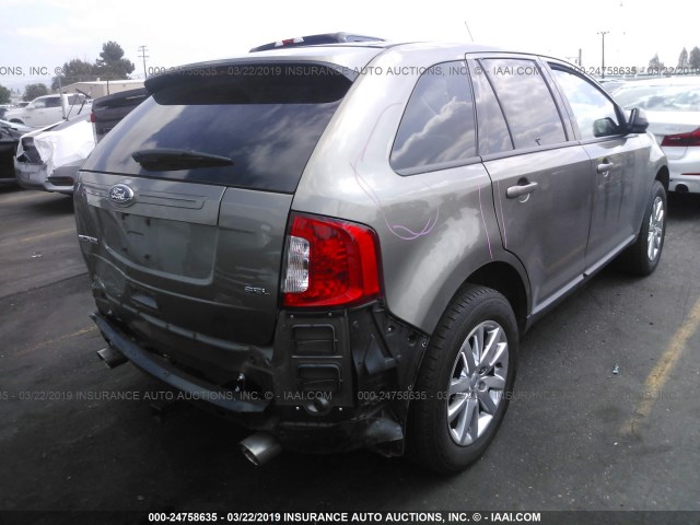 2FMDK3JC6DBA32215 - 2013 FORD EDGE SEL GOLD photo 4