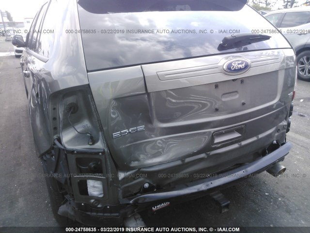 2FMDK3JC6DBA32215 - 2013 FORD EDGE SEL GOLD photo 6