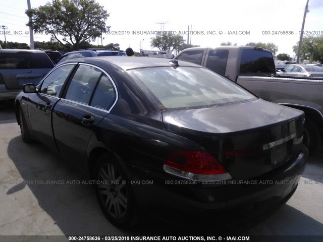 WBAGL63403DP61550 - 2003 BMW 745 I BLACK photo 3