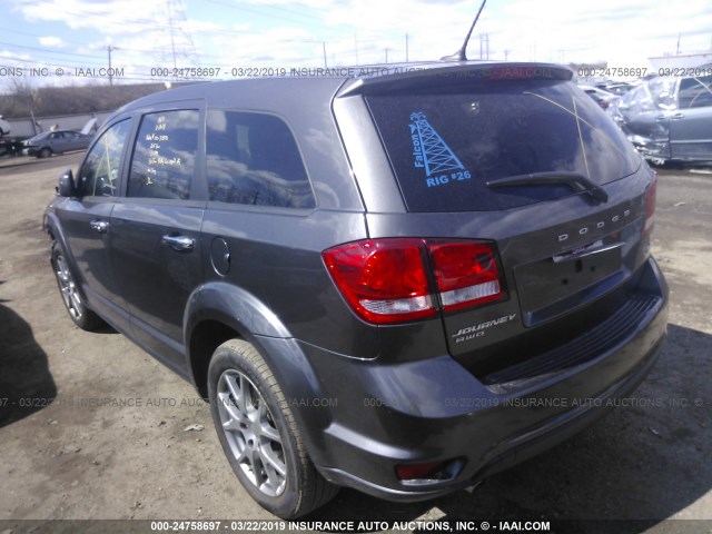 3C4PDDEGXET309386 - 2014 DODGE JOURNEY R/T GRAY photo 3