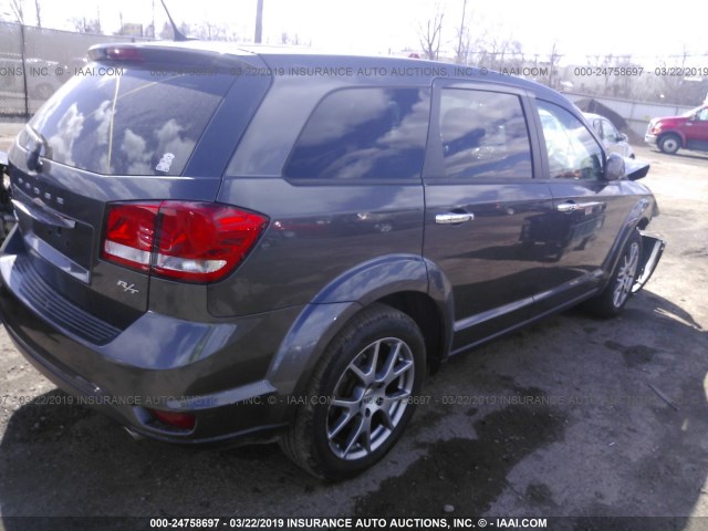 3C4PDDEGXET309386 - 2014 DODGE JOURNEY R/T GRAY photo 4