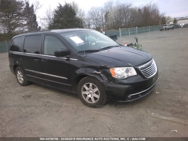 2C4RC1BG9CR382411 - 2012 CHRYSLER TOWN & COUNTRY TOURING BLACK photo 1