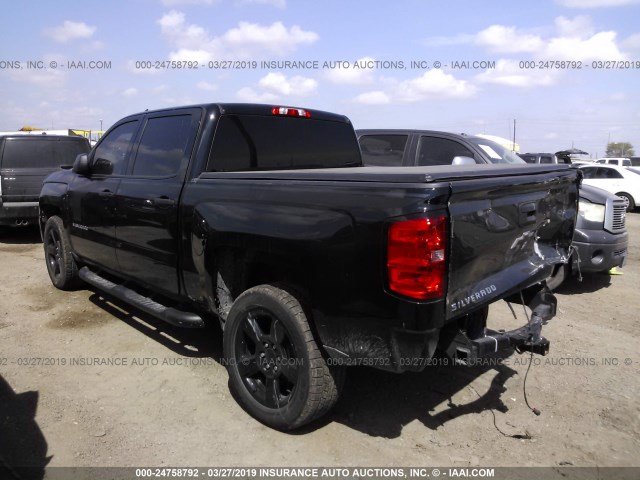 3GCPCPEC5JG445400 - 2018 CHEVROLET SILVERADO C1500 CUSTOM BLACK photo 3