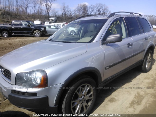 YV1CZ911051185984 - 2005 VOLVO XC90 T6 SILVER photo 2