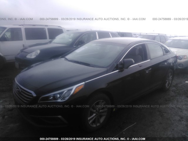 5NPE24AF1GH317213 - 2016 HYUNDAI SONATA SE შავი ფოტო 2