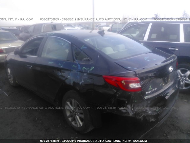 5NPE24AF1GH317213 - 2016 HYUNDAI SONATA SE შავი ფოტო 3