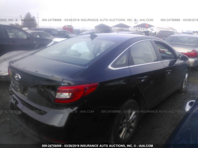 5NPE24AF1GH317213 - 2016 HYUNDAI SONATA SE შავი ფოტო 4