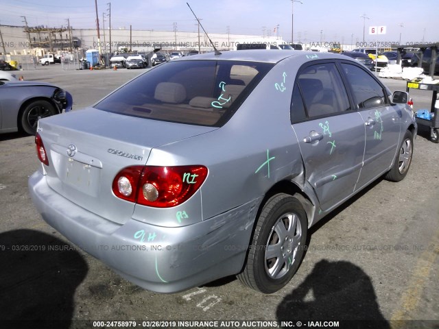 1NXBR32E78Z004734 - 2008 TOYOTA COROLLA CE/LE/S SILVER photo 4