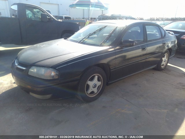 2G1WH55K7Y9240778 - 2000 CHEVROLET IMPALA LS BLACK photo 2