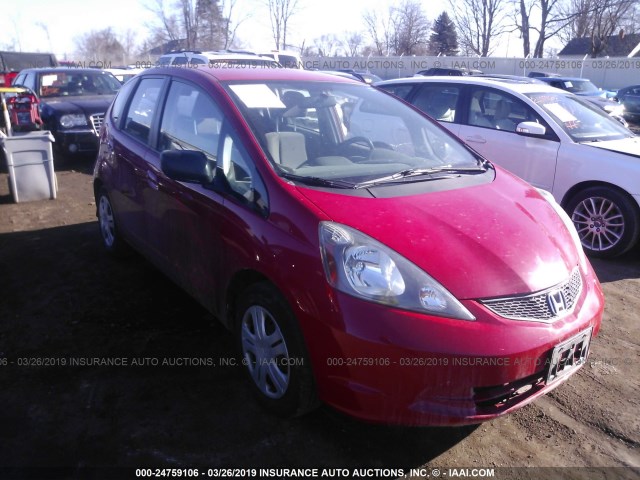 JHMGE8H26AS000643 - 2010 HONDA FIT RED photo 1