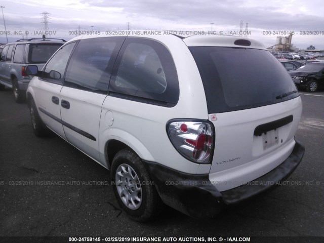 1C4GJ25B31B151910 - 2001 CHRYSLER VOYAGER WHITE photo 3