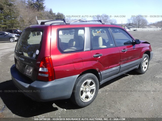 JF1SG63603H707098 - 2003 SUBARU FORESTER 2.5X RED photo 4