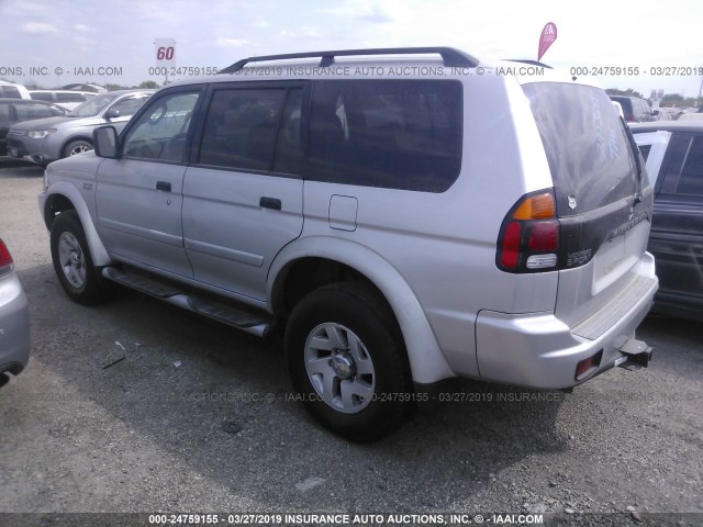 JA4MT31R13J002923 - 2003 MITSUBISHI MONTERO SPORT XLS SILVER photo 3