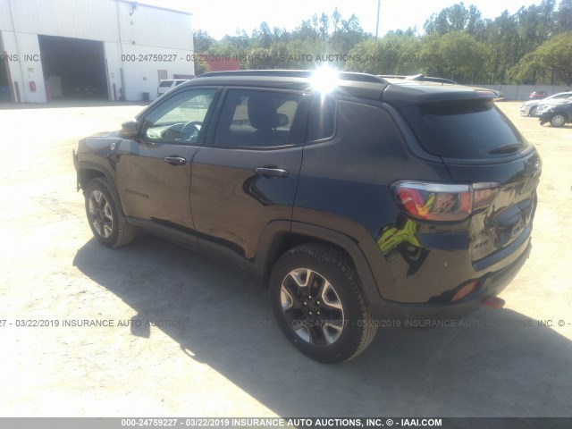 3C4NJDDB7JT451355 - 2018 JEEP COMPASS TRAILHAWK BLACK photo 3