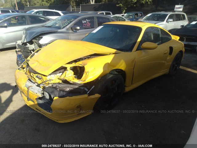 WP0AB29921S687838 - 2001 PORSCHE 911 TURBO YELLOW photo 2