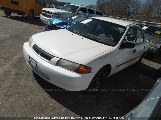 JM1BC1412W0188988 - 1998 MAZDA PROTEGE DX/LX/ES WHITE photo 2