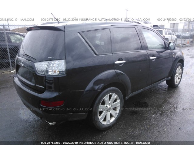 JA4MT41X98Z003413 - 2008 MITSUBISHI OUTLANDER XLS BLACK photo 4