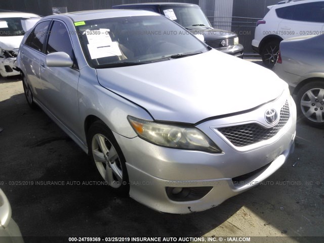 4T1BK3EK1AU116506 - 2010 TOYOTA CAMRY SE/LE/XLE SILVER photo 1