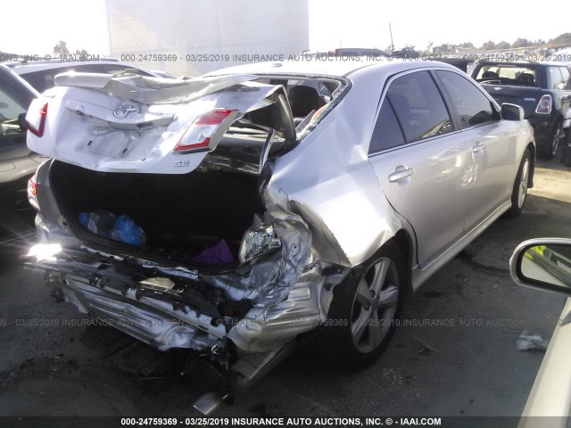 4T1BK3EK1AU116506 - 2010 TOYOTA CAMRY SE/LE/XLE SILVER photo 4