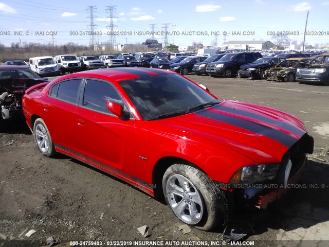 2C3CDXCT7EH262704 - 2014 DODGE CHARGER R/T RED photo 1