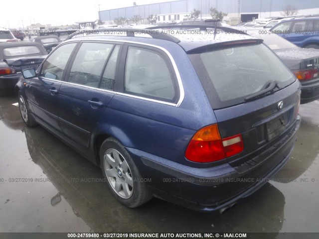 WBAEP33444PE91882 - 2004 BMW 325 XIT BLUE photo 3