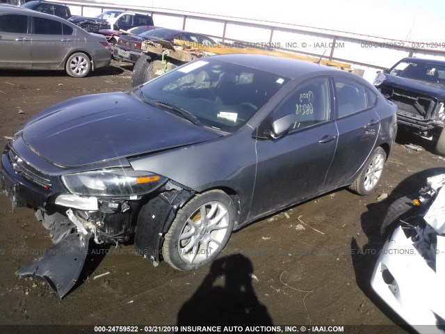 1C3CDFBA6DD175821 - 2013 DODGE DART SXT GRAY photo 2