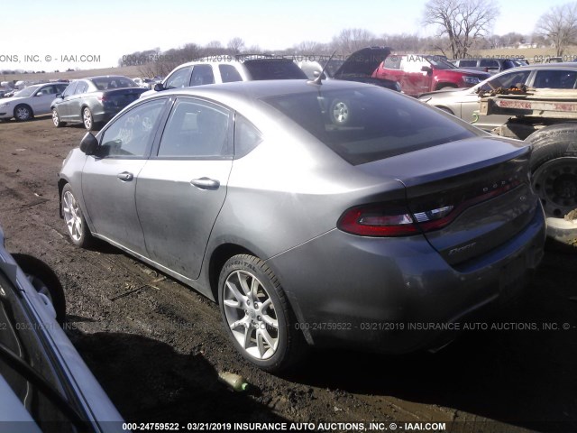 1C3CDFBA6DD175821 - 2013 DODGE DART SXT GRAY photo 3