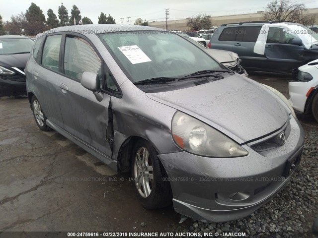 JHMGD38677S026783 - 2007 HONDA FIT S SILVER photo 1