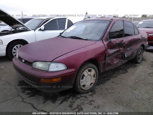 1Y1SK5369RZ030005 - 1994 GEO PRIZM LSI RED photo 2