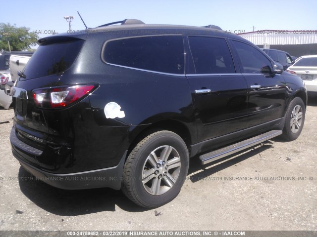 1GNKVHKD8FJ180122 - 2015 CHEVROLET TRAVERSE LT BLACK photo 4