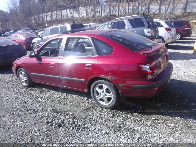 KMHDN56DX5U152390 - 2005 HYUNDAI ELANTRA GLS/GT RED photo 3