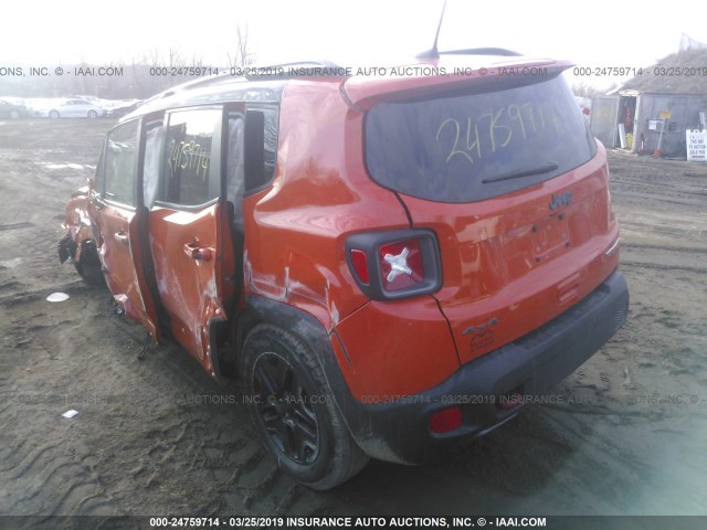 ZACCJBCB2JPH37652 - 2018 JEEP RENEGADE TRAILHAWK ORANGE photo 3