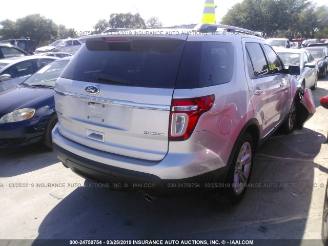 1FM5K7F80FGB53124 - 2015 FORD EXPLORER LIMITED SILVER photo 4