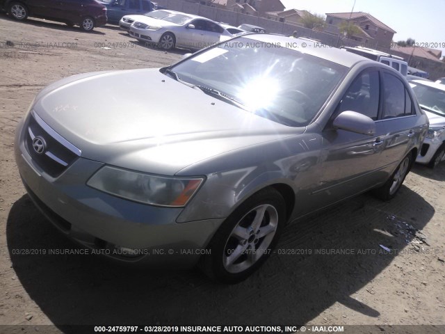 5NPEU46F77H215482 - 2007 HYUNDAI SONATA SE/LIMITED GREEN photo 2