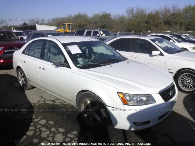 5NPEU46F16H098612 - 2006 HYUNDAI SONATA GLS/LX WHITE photo 1