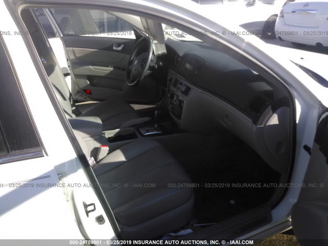 5NPEU46F16H098612 - 2006 HYUNDAI SONATA GLS/LX WHITE photo 5