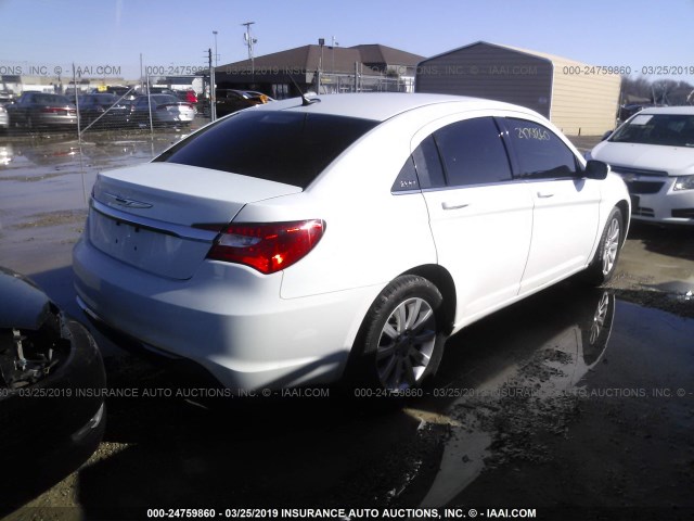 1C3CCBBB1DN539321 - 2013 CHRYSLER 200 TOURING WHITE photo 4