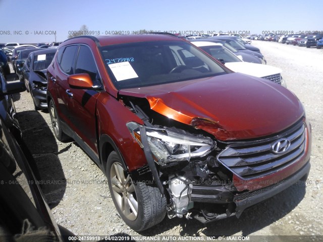 5XYZU3LAXDG002159 - 2013 HYUNDAI SANTA FE SPORT  ORANGE photo 1