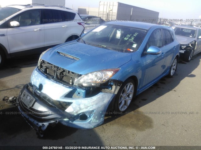 JM1BL1K46B1491502 - 2011 MAZDA SPEED 3 BLUE photo 2