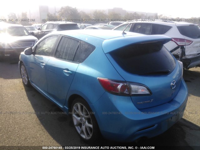 JM1BL1K46B1491502 - 2011 MAZDA SPEED 3 BLUE photo 3