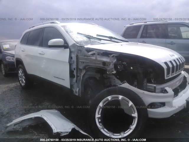 1C4PJLCBXEW126672 - 2014 JEEP CHEROKEE LATITUDE WHITE photo 1